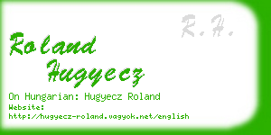 roland hugyecz business card